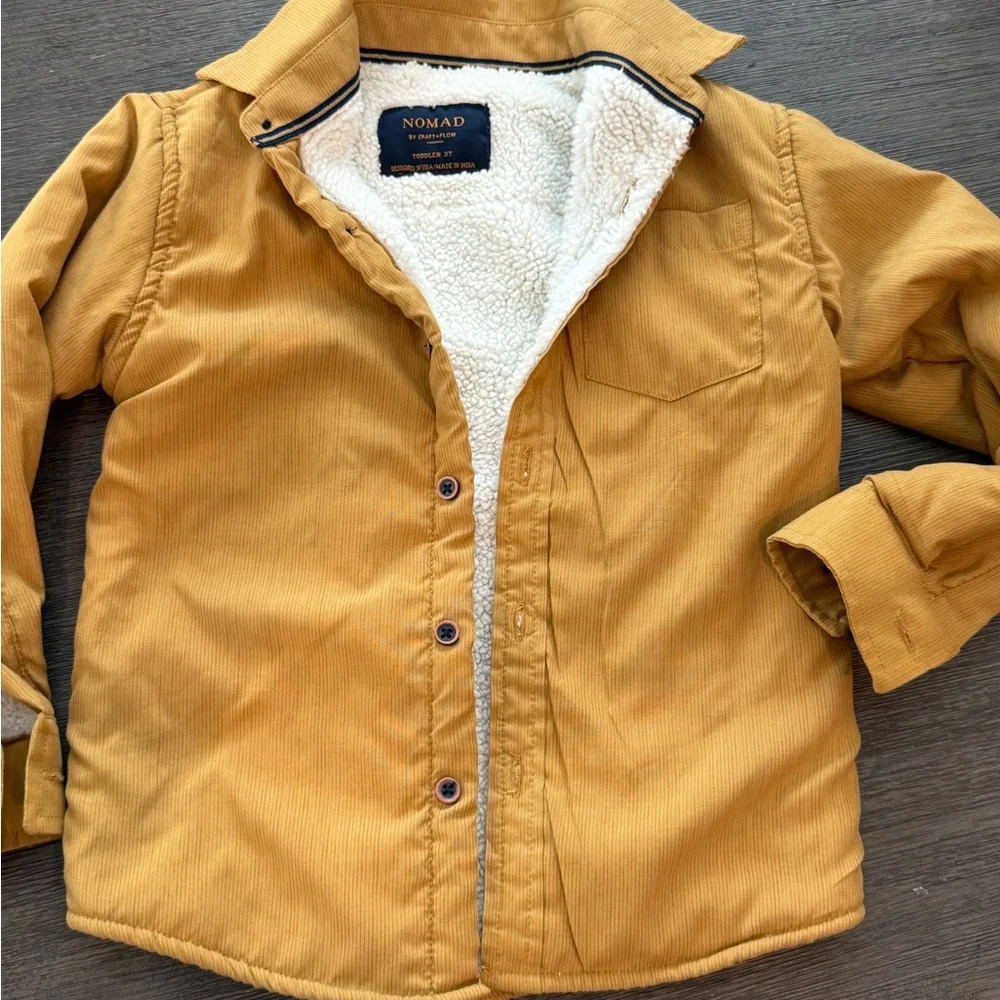 Nomad‎ Mustard Yellow Kids Sherpa-Lined Jacket 3T